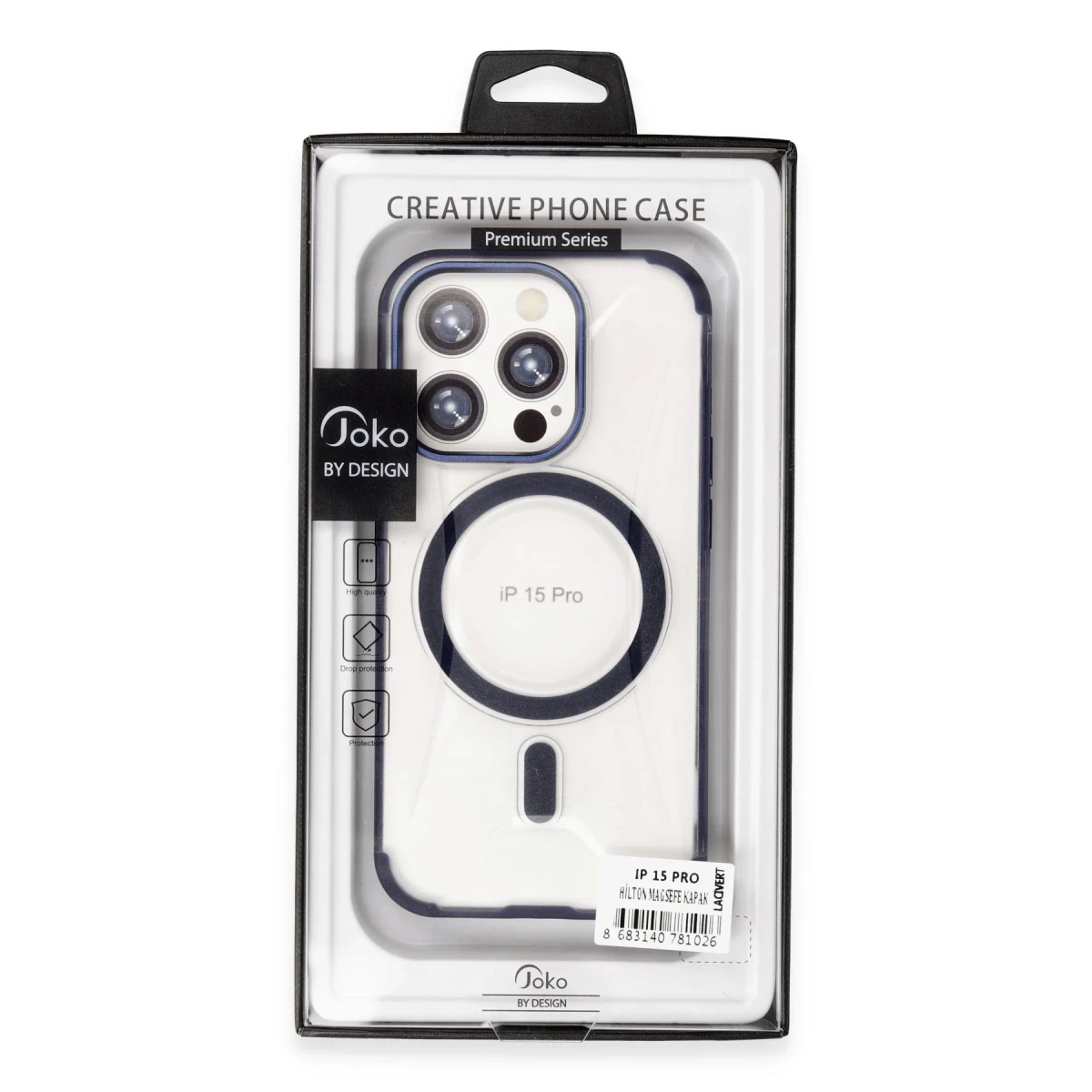 Joko Apple iPhone 15 Pro Hilton Magsafe Kapak - Lacivert