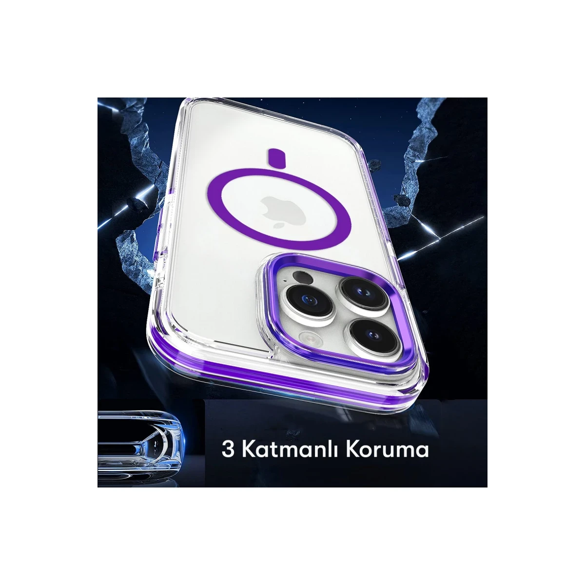 Joko Apple iPhone 15 Pro Max Bella Magsafe Kapak - Derin Mor