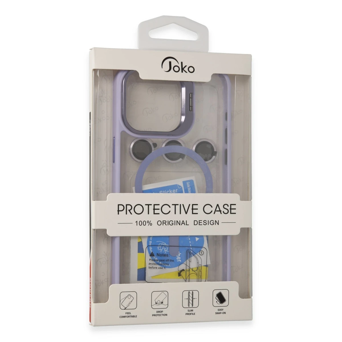 Joko Apple iPhone 15 Pro Max Kılıf Roblox Lens Magsafe Standlı Kapak - Pudra