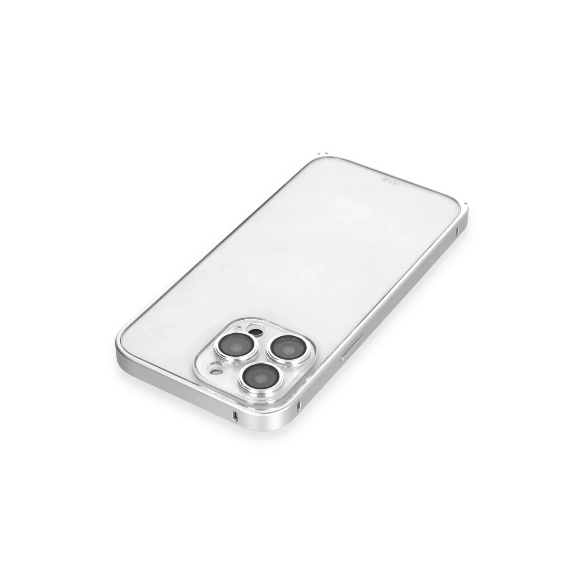 Joko Apple iPhone 15 Pro Max Metal Bumper Mat Kapak - Gümüş