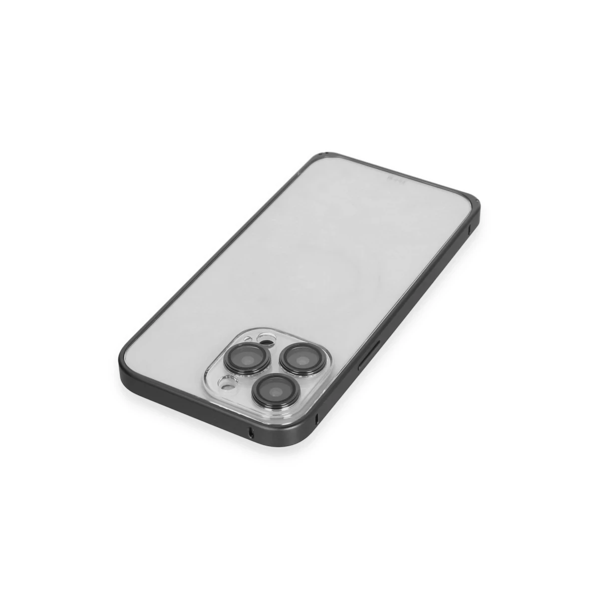 Joko Apple iPhone 15 Pro Max Metal Bumper Mat Kapak - Siyah