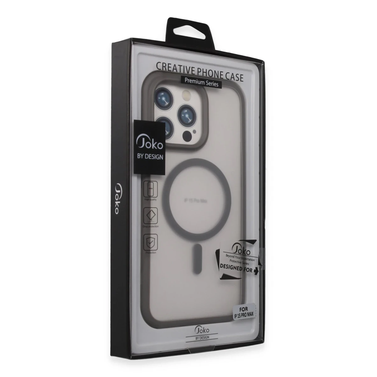 Joko Apple iPhone 15 Pro Max Toras Airbag Magsafe Kapak - Titan Gri