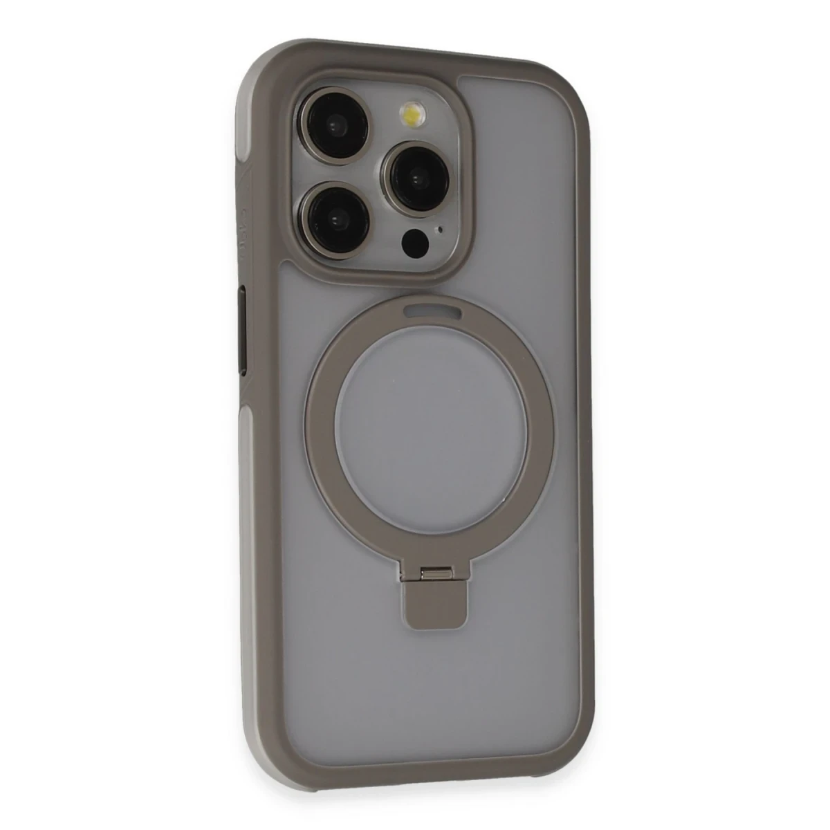 Joko Apple iPhone 15 Pro Max Zorda Airbag Magsafe Standlı Kapak - Titan Gri