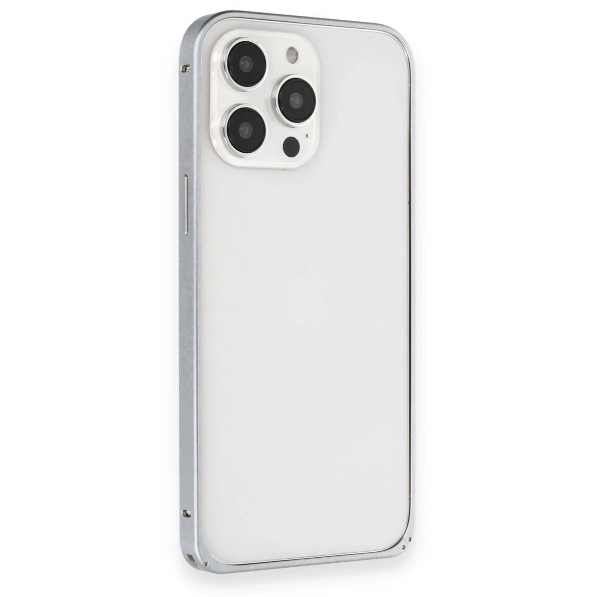 Joko Apple iPhone 15 Pro Metal Bumper Mat Kapak - Gri