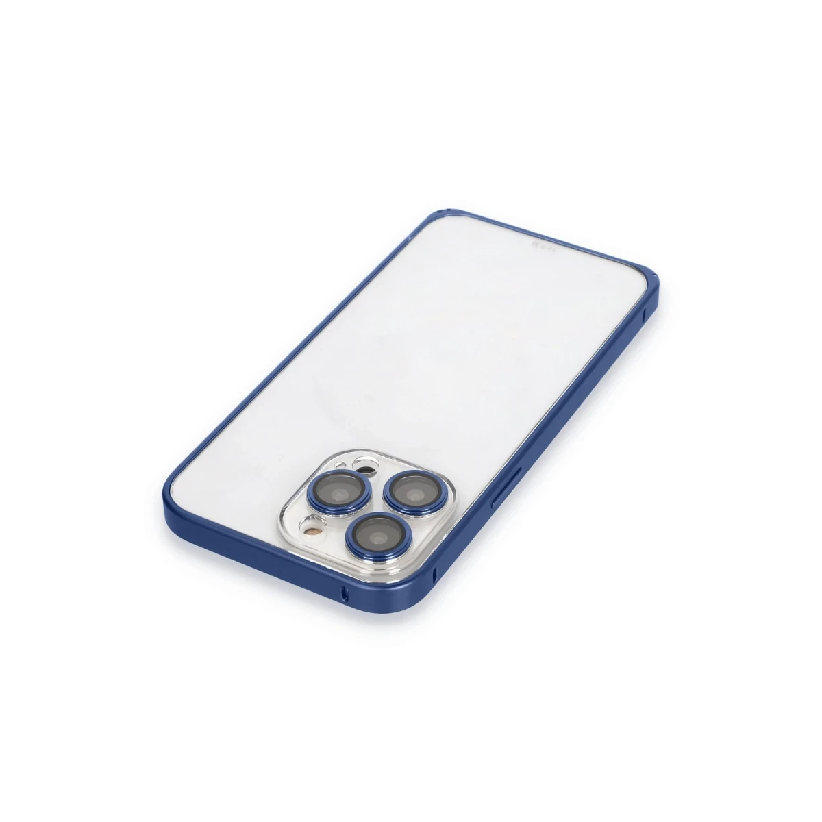 Joko Apple iPhone 15 Pro Metal Bumper Mat Kapak - Lacivert