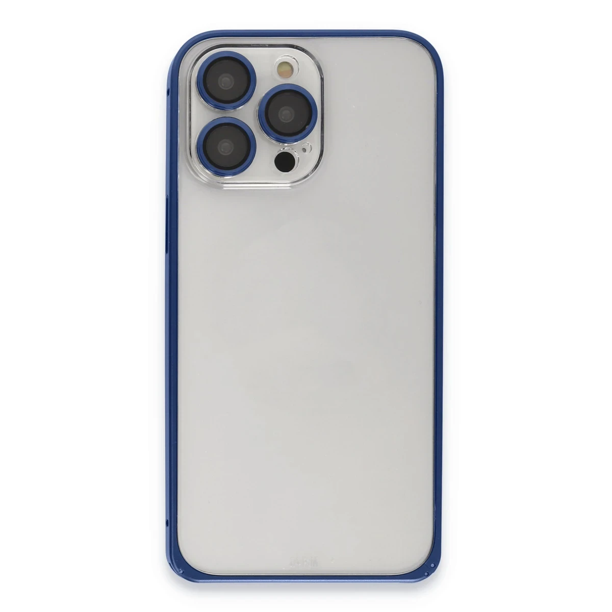 Joko Apple iPhone 15 Pro Metal Bumper Mat Kapak - Lacivert