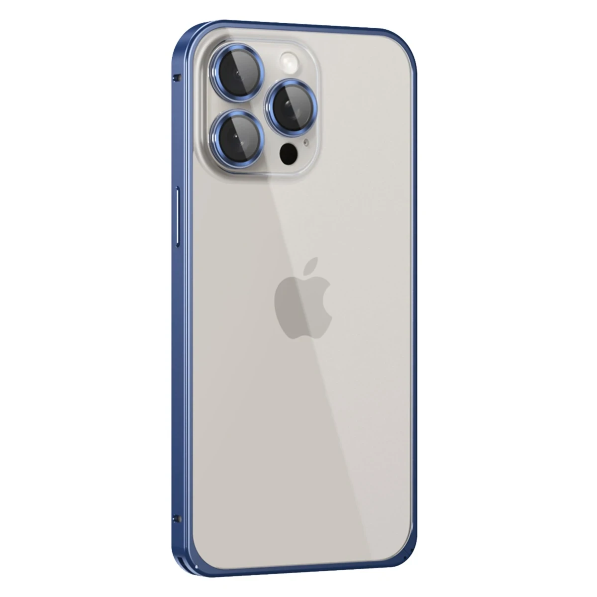 Joko Apple iPhone 15 Pro Metal Bumper Mat Kapak - Lacivert