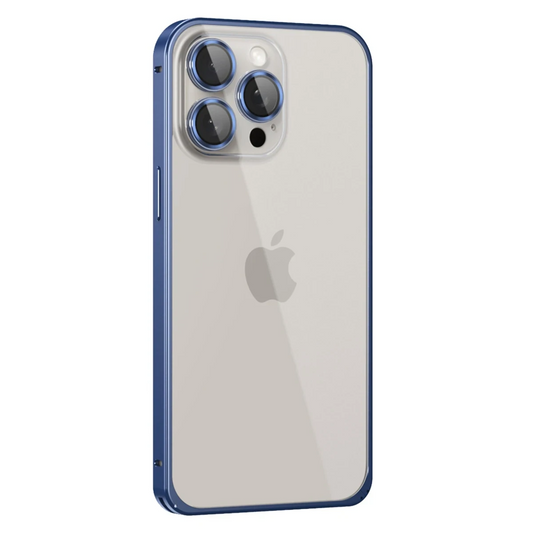 Joko Apple iPhone 15 Pro Metal Bumper Mat Kapak - Lacivert