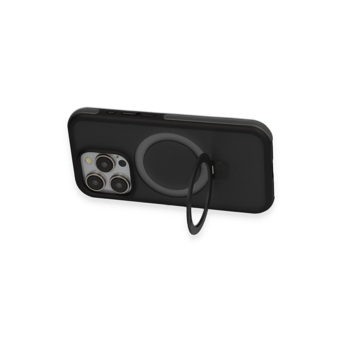 Joko Apple iPhone 15 Pro Zorda Airbag Magsafe Standlı Kapak - Lacivert