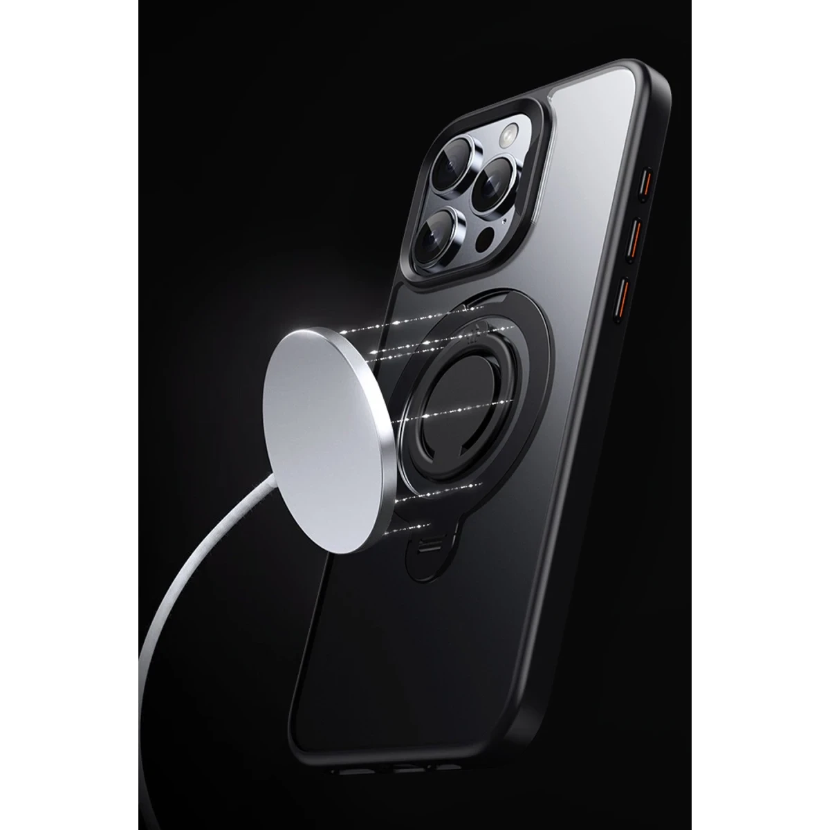 Joko Apple iPhone 16 Avatar 360 Dönen Magsafe Kapak - Siyah