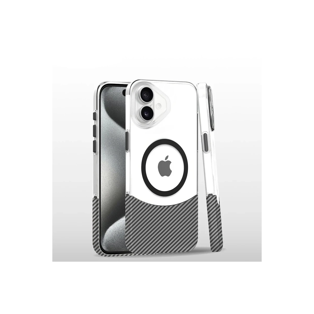 Joko Apple iPhone 16 Carbon Puzzle Magsafe Kapak - Beyaz
