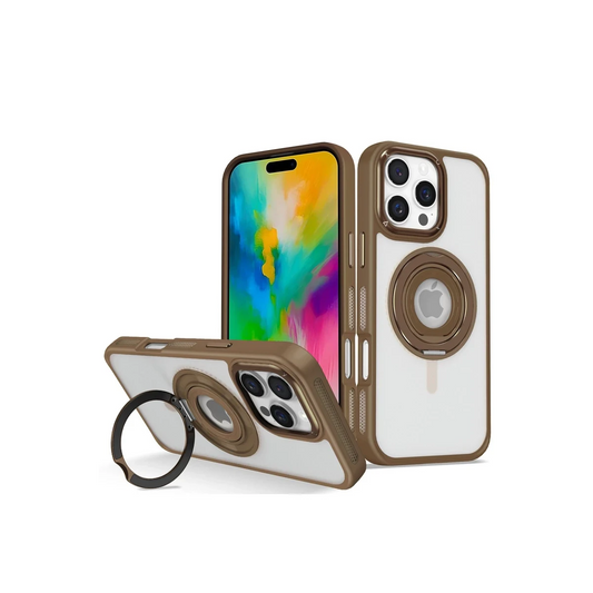 Joko Apple iPhone 16 Pro Banza Magsafe Standlı Kapak - Kahverengi