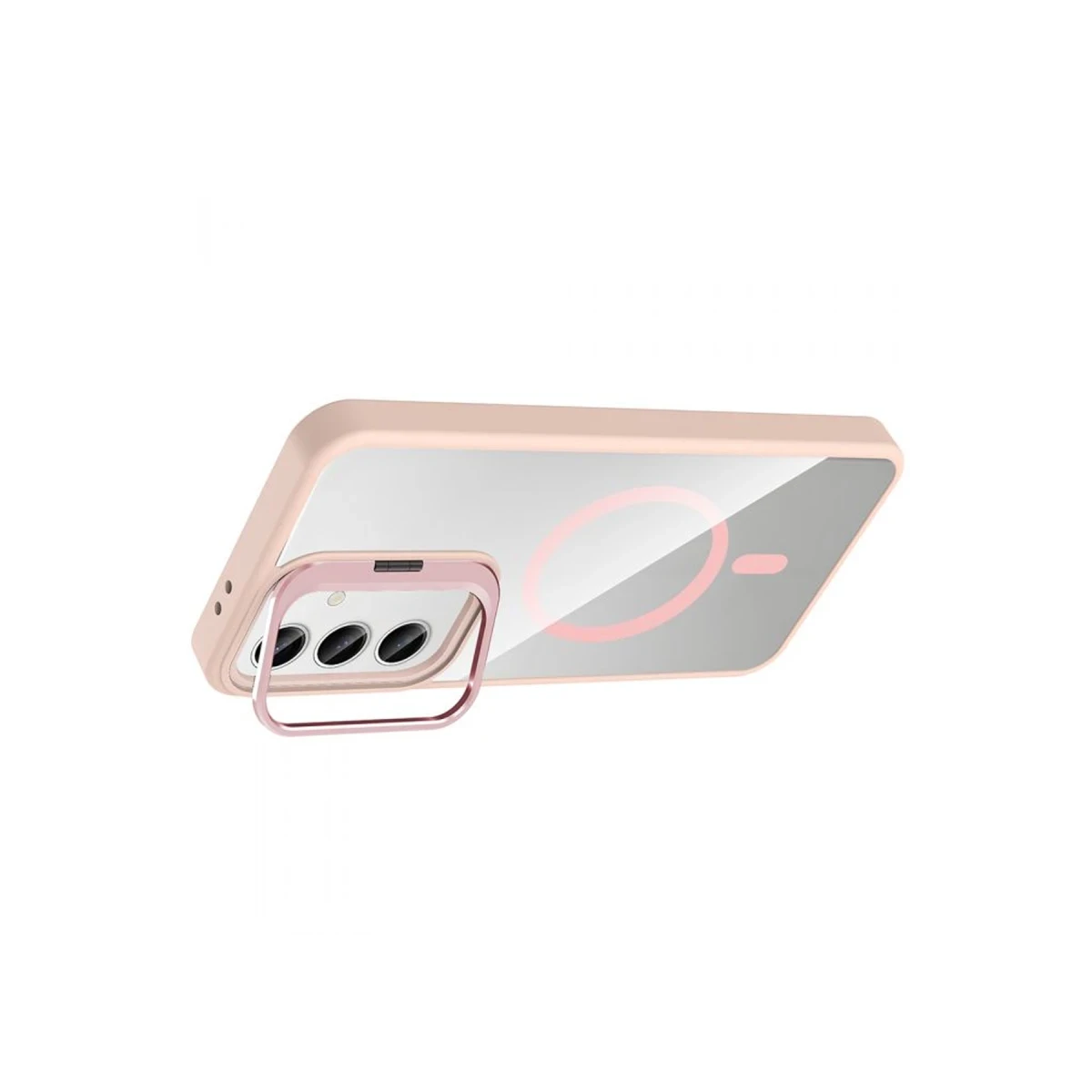Joko Samsung Galaxy S24 FE Remim Lensli Magsafe Standlı Kapak - Pembe