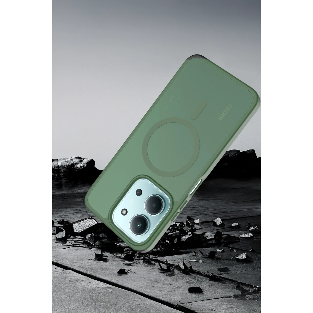 Joko Xiaomi Redmi 15C 4G Jota Magsafe Kapak - Koyu Yeşil