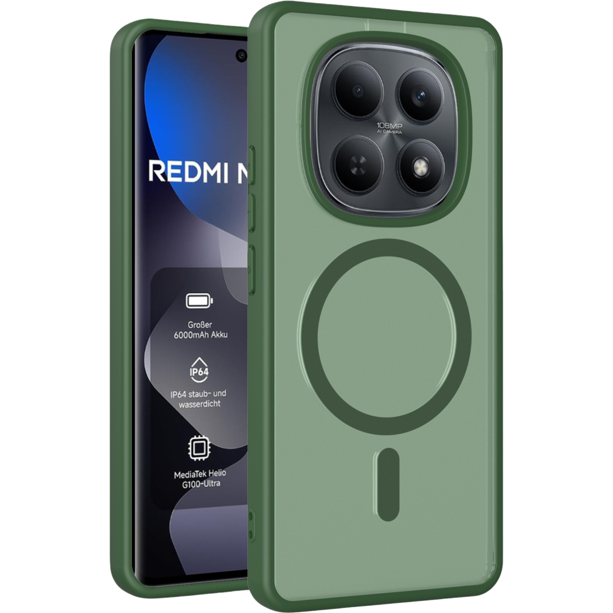 Joko Xiaomi Redmi Note 15 4G Jota Magsafe Kapak - Koyu Yeşil