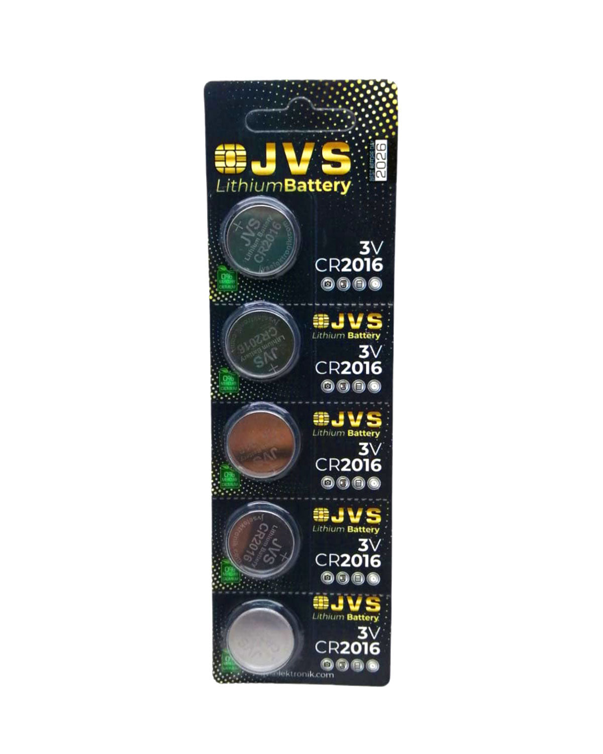 JVS CR2016 3V PARA PİLİ 5Lİ KART (4887)