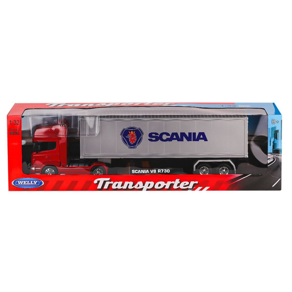 32671S-W Welly Scania Transporter V8 R730 1:24