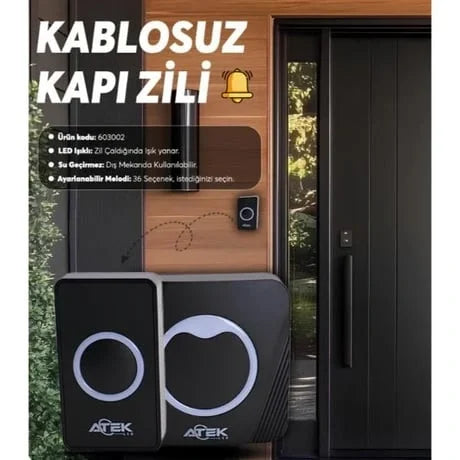 Kablosuz Su Geçirmez Kapı Zili (4887)