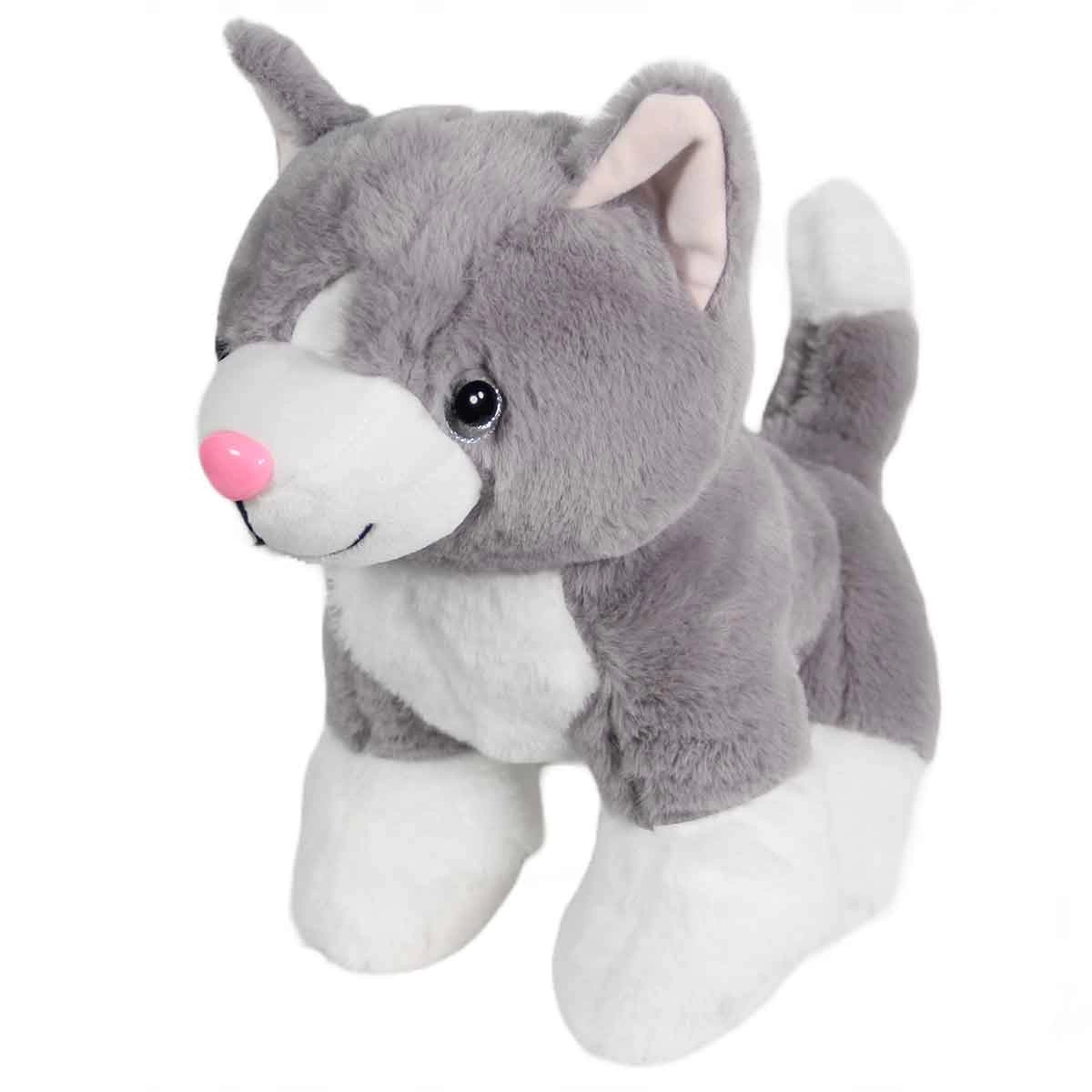 Kedi Peluş Gri 36 cm