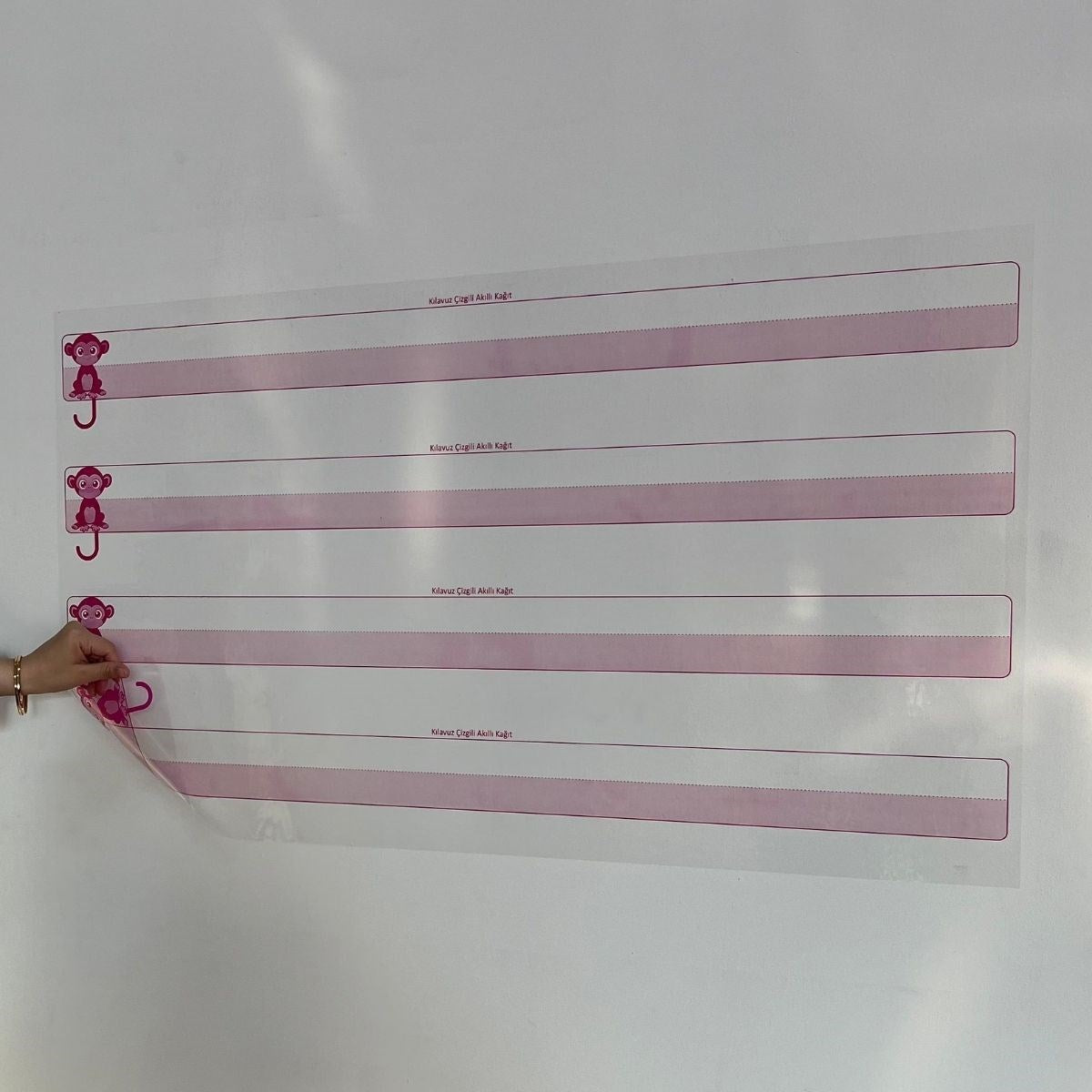 Kılavuz Çizgili Akıllı Kağıt Yazı Tahtası Duvarda İz Bırakmaz Statik Yeni Müfredata Uygun 100x56cm (4887)