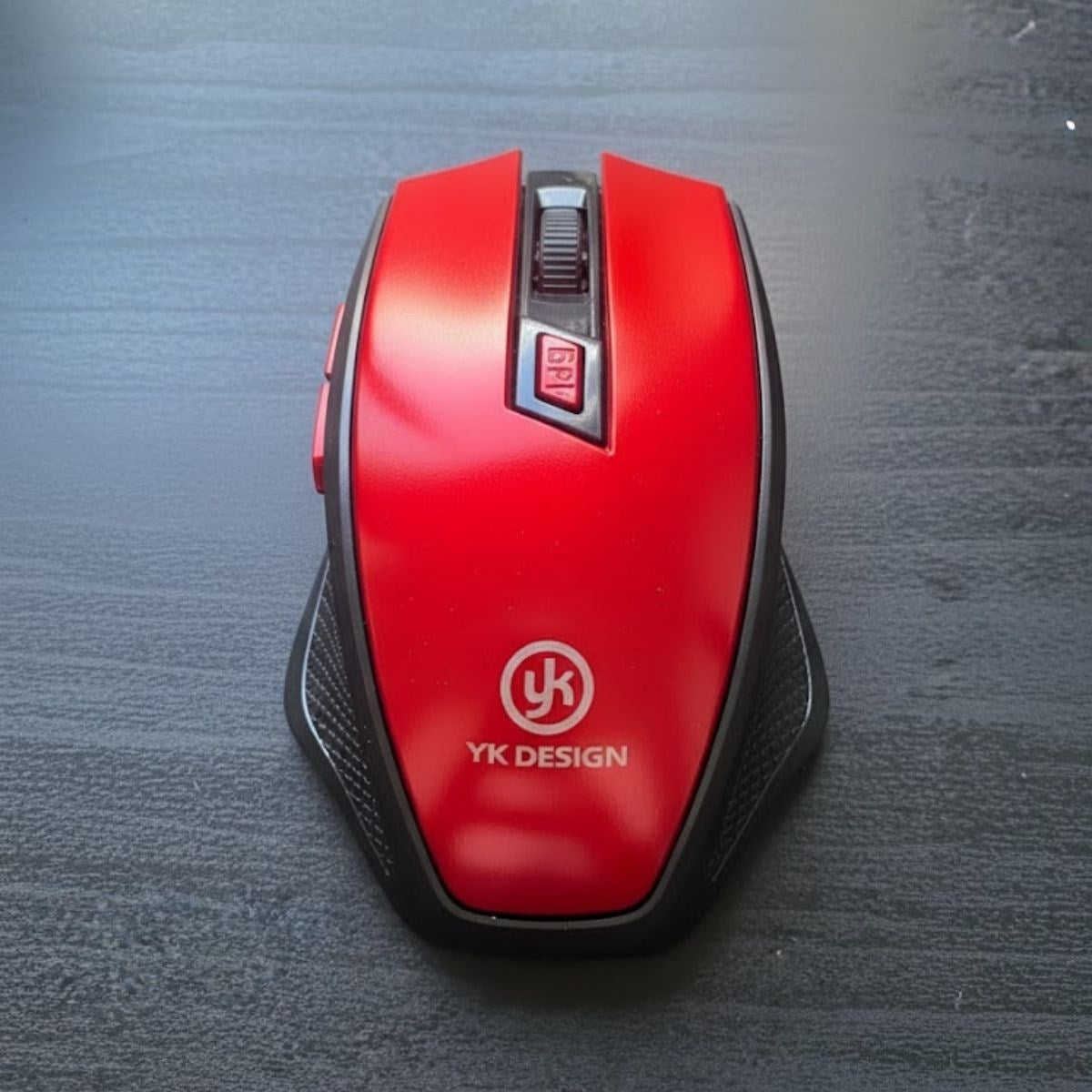 Kırmızı Renkli Baş Parmak Destekli Ergonomik Sessiz Kablosuz Mouse – USB Alıcılı, Ofis ve Oyun İçin Konforlu Bilgisayar Faresi MS6300 (4887)