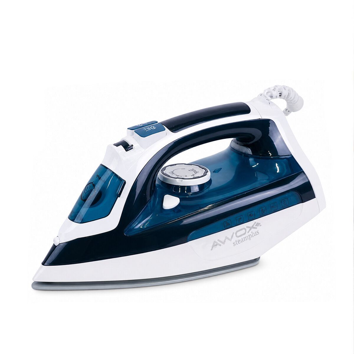 KOYU MAVİ - BEYAZ BUHARLI ÜTÜ SERAMİK TABAN - 360° HAREKETLİ KABLO - BUHAR AYARLAMA 2100W STEAMPLUS-1716 (4887)
