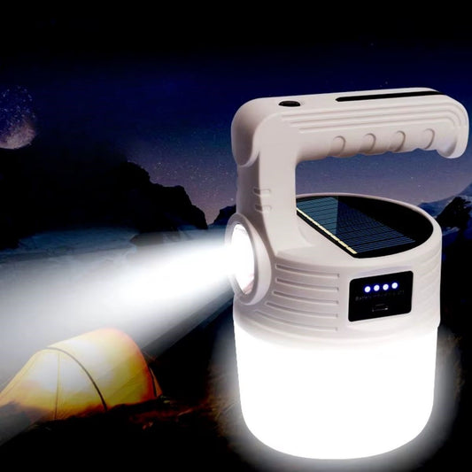 LED Güneş Enerjili Kamp Lambası–2000 Lümen Süper Parlak, 5 Aydınlatma Modlu,USB ile Şarj Edilebilir Dış Mekan,Asılabilir Torch El Feneri (4887)