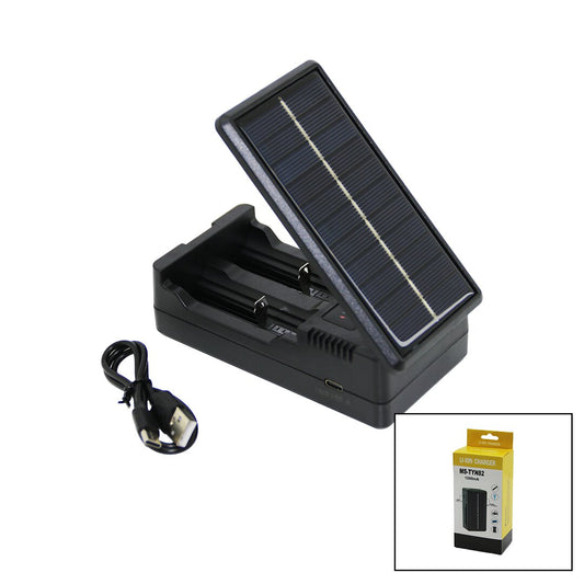 LI-ION CHARGER MS-TYN82  SOLAR - GÜNEŞ ENERJİLİ   2Lİ   PİL ŞARJ  ALETİ  1200mA (4887)