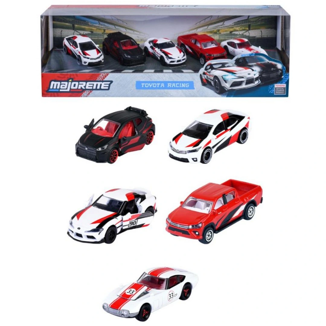 Majorette Toyota Racing 5 Parçalı Model Araba Hediye Seti