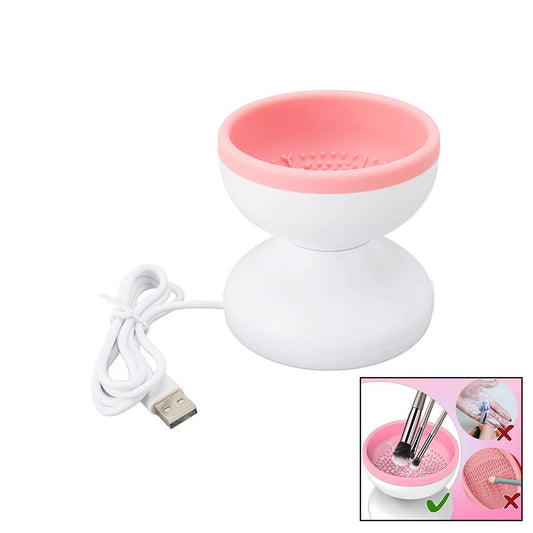 MAKEUP BRUSH CLEANER MAKYAJ FIRÇA TEMİZLEME MAKİNESİ  USB ÇALIŞMA - SİLİKON TIRTIKLI HAZNE (4887)