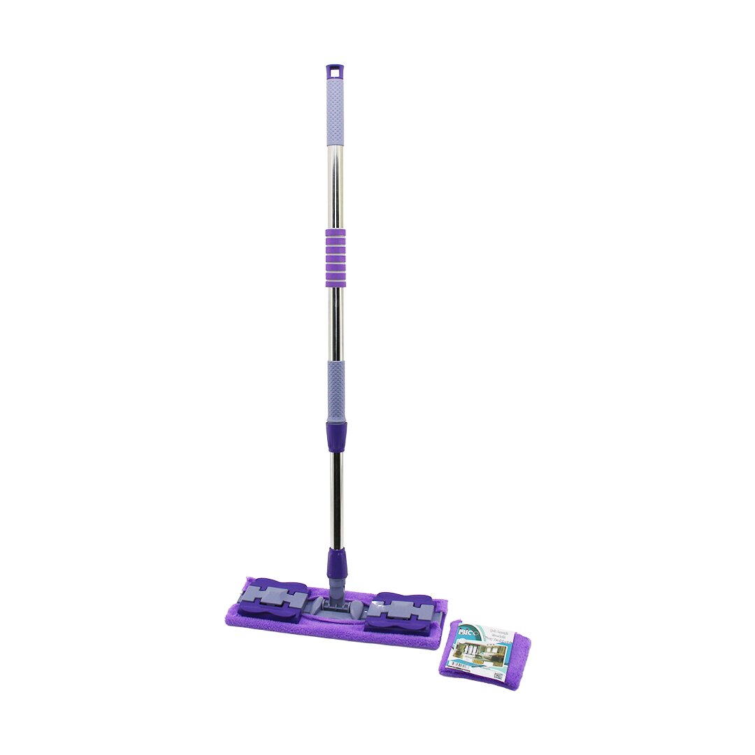 MANDALLI YÜZEY TEMİZLİK PALET MOP M.FİBER PASPAS - YEDEKLİ DUVAR SİLME MOP METAL UZAYAN SAP=70-107CM- 360° (4887)