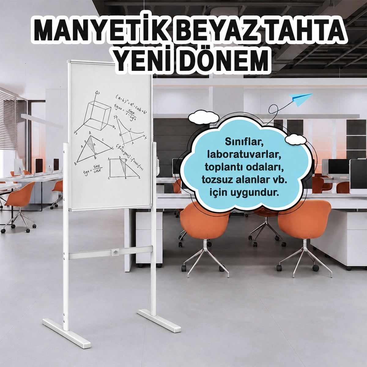 Manyetik Sihirli Yazı Tahtası 42'' - 106 cm (XS-B42-Z)