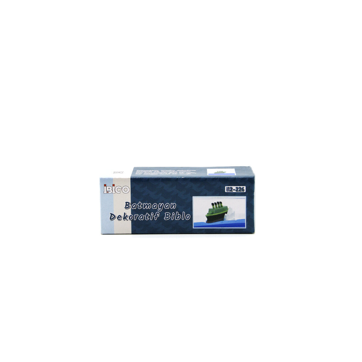MAVİ SU GEMİ - ADA D.GEN MİKA YÜZEN BATMAYAN DEKORATİF BİBLO AKVARYUM 4.5X13X4.2CM (4887)