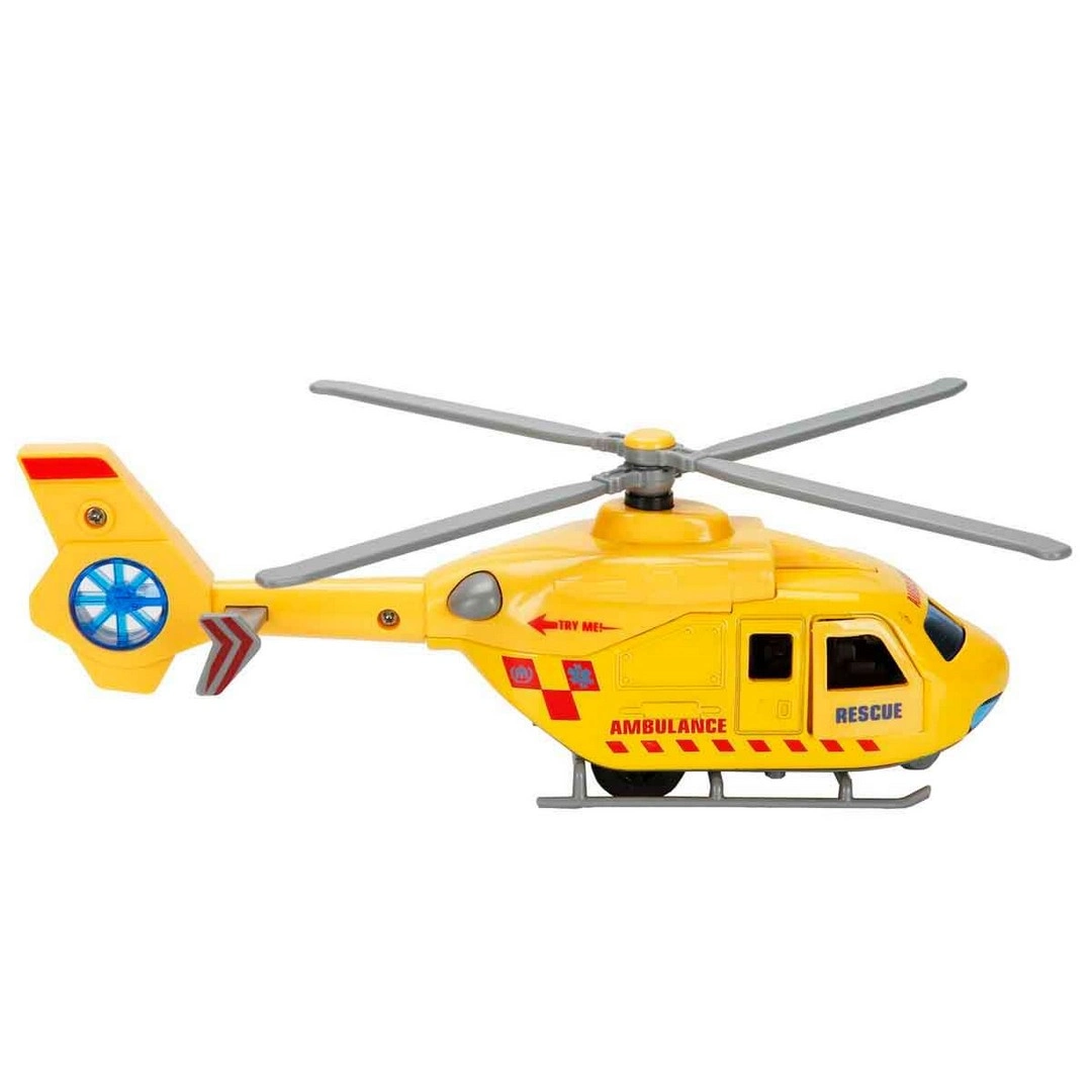 Maxx Wheels Sesli ve Işıklı Çek Bırak Die Cast Helikopter
