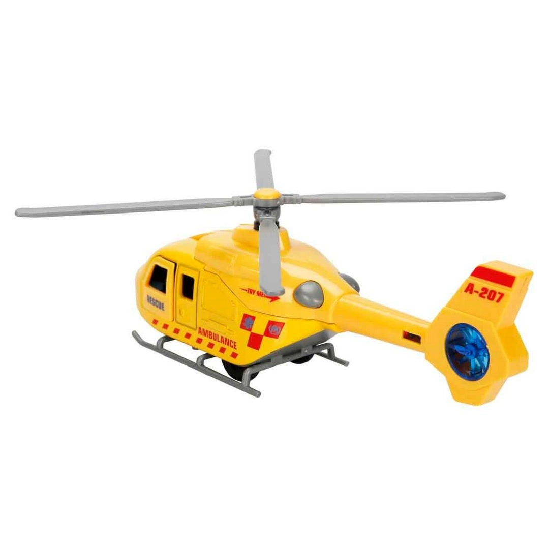 Maxx Wheels Sesli ve Işıklı Çek Bırak Die Cast Helikopter