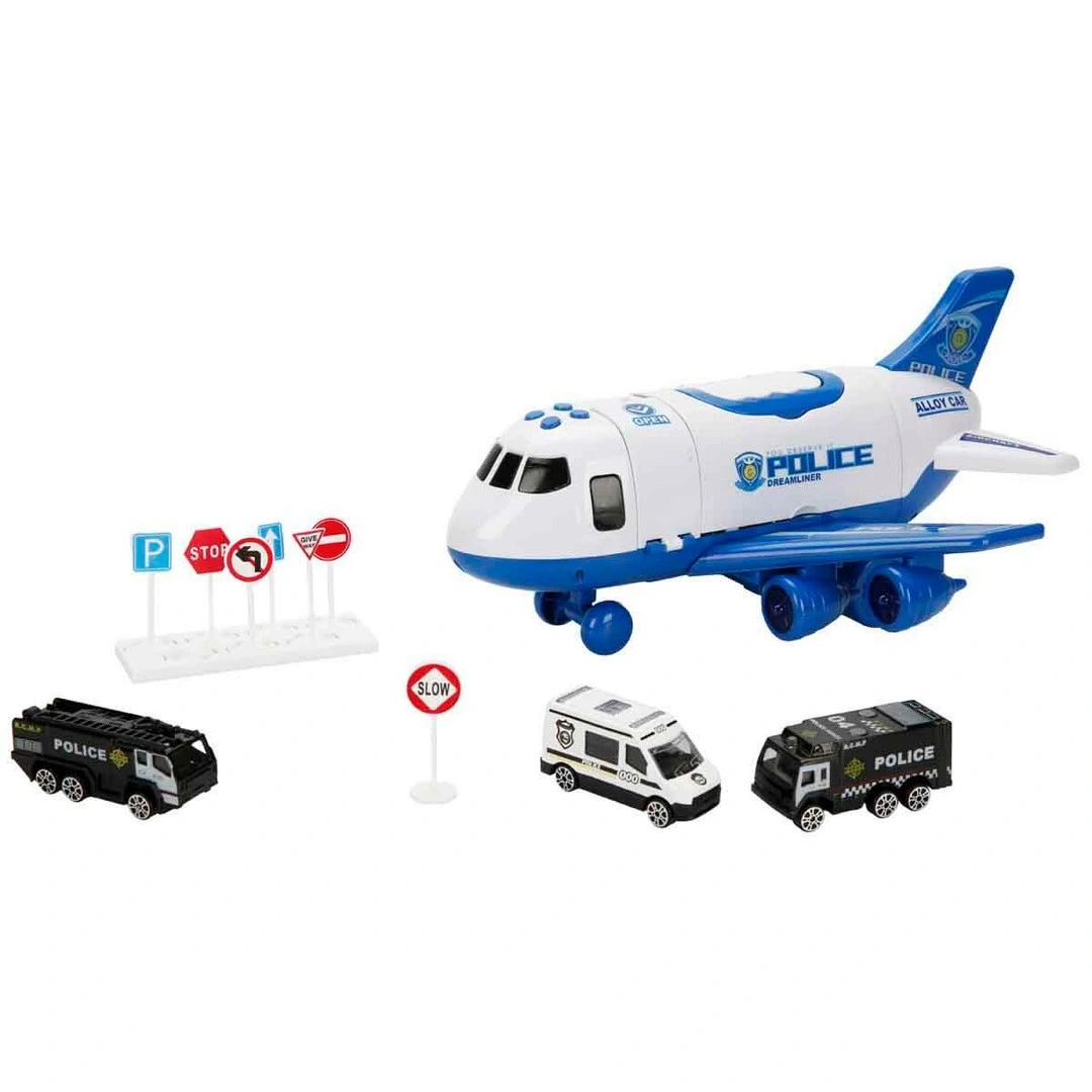 Maxx Wheels Sesli ve Işıklı Sürtmeli Polis Uçağı S01004347