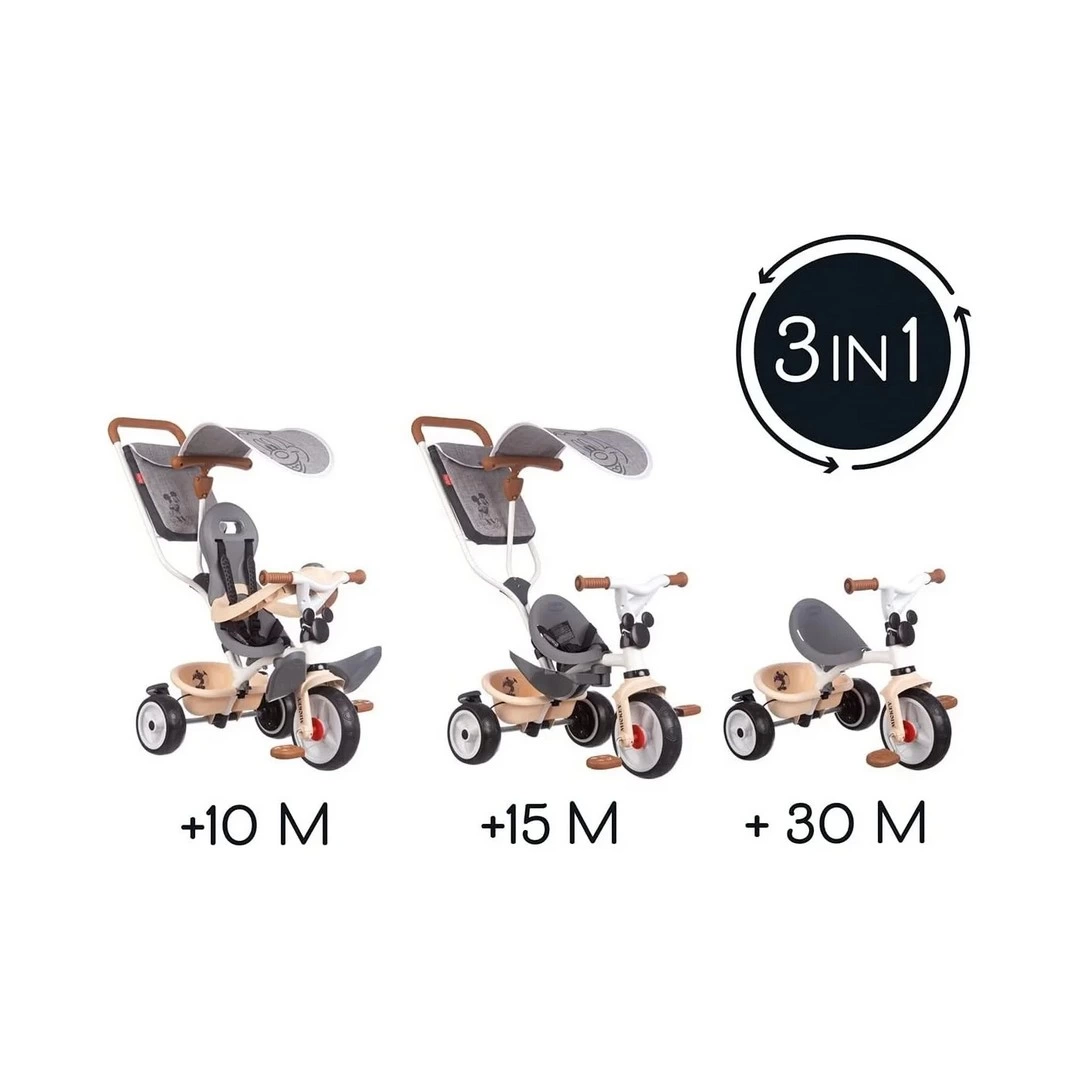 Mickey Baby Üç Tekerlekli Bebek Arabası 3in1