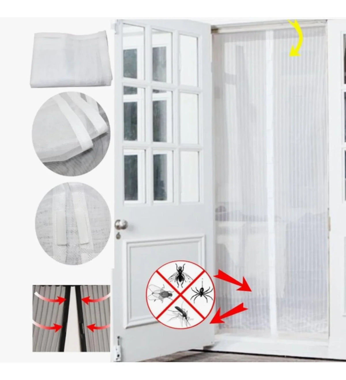 Mıknatıslı Kapı Sinekliği Tül Perde 105 x 210 cm (4887)