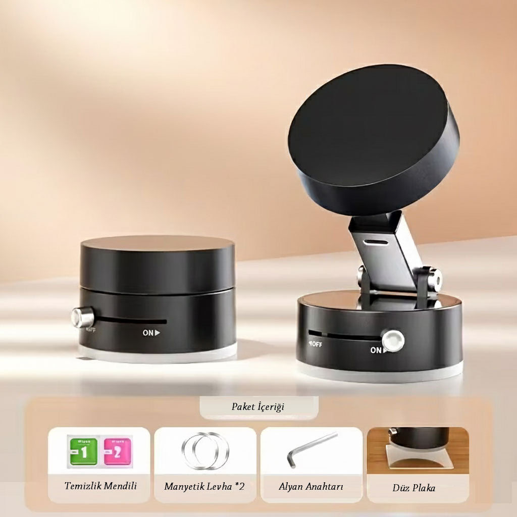 Mıknatıslı Katlanabilir Telefon Tutucu - Torpido ve Cam Uyumlu (4887)