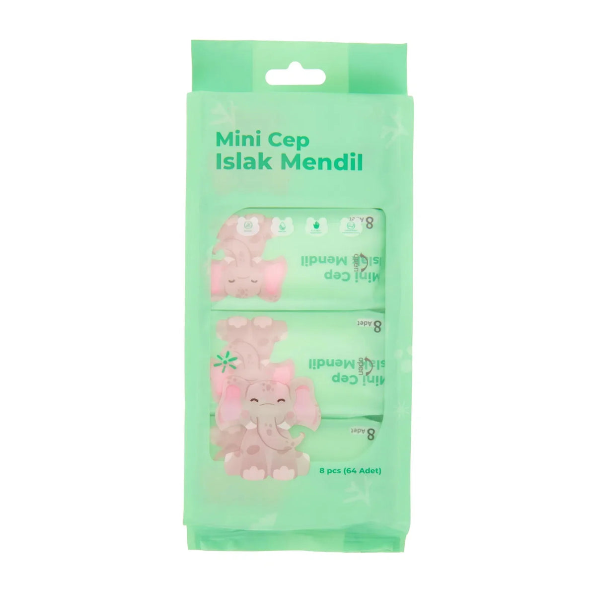 Mini Cep Islak Mendil Günlük Pratik 8'li Paket (4887)