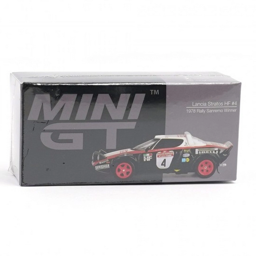 Mini GT 1/64 Lancia Stratos HF #4 1978 Rally Sanremo Winner MGT01084