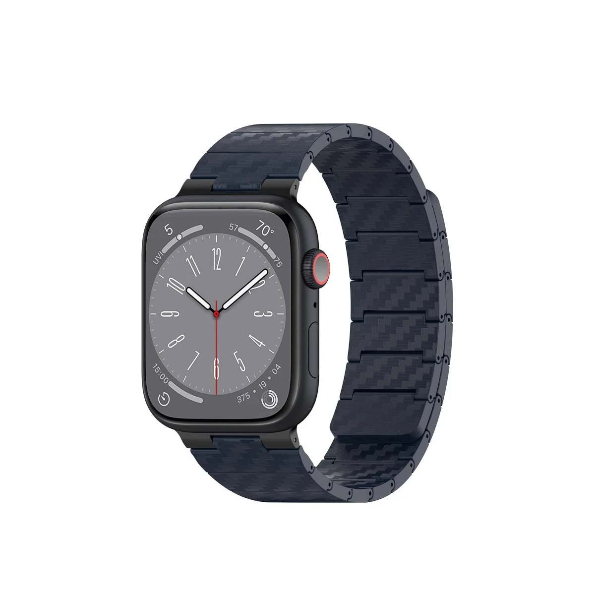 Movenchy Apple Watch 45mm Carbon Steel Kordon - Lacivert