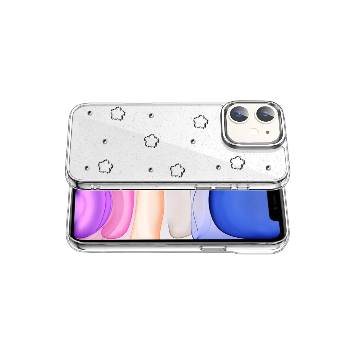 Apple iPhone 11 Fiyonk Desenli Kapak - Desen 2
