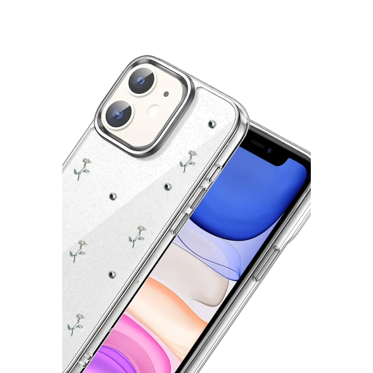 Apple iPhone 11 Fiyonk Desenli Kapak - Desen 4