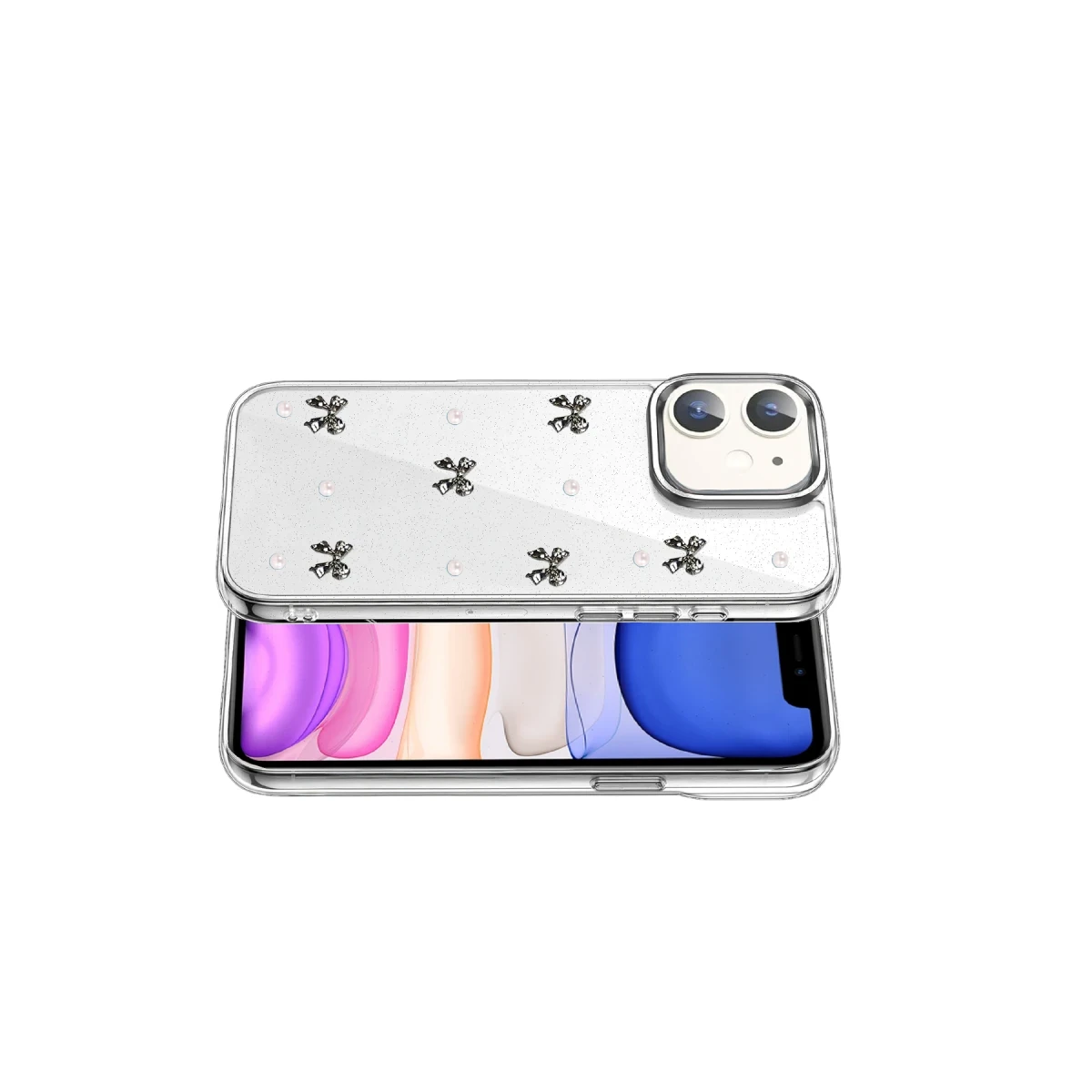 Apple iPhone 11 Fiyonk Desenli Kapak - Desen 8