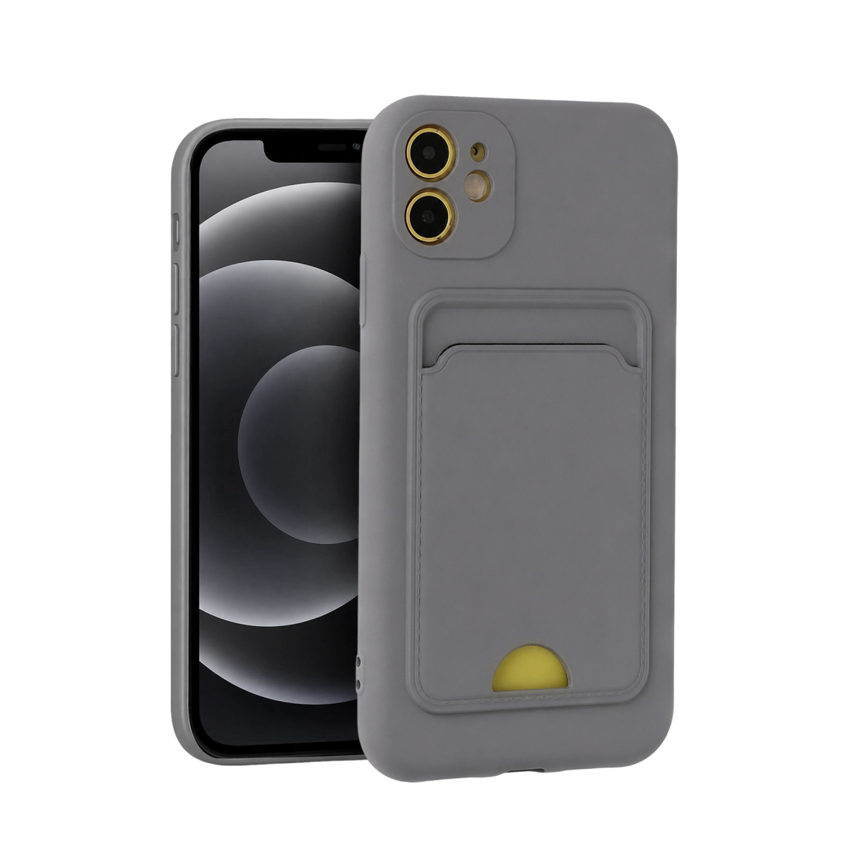 Apple iPhone 11 Kılıf Kelvin Kartvizitli Silikon - Gri