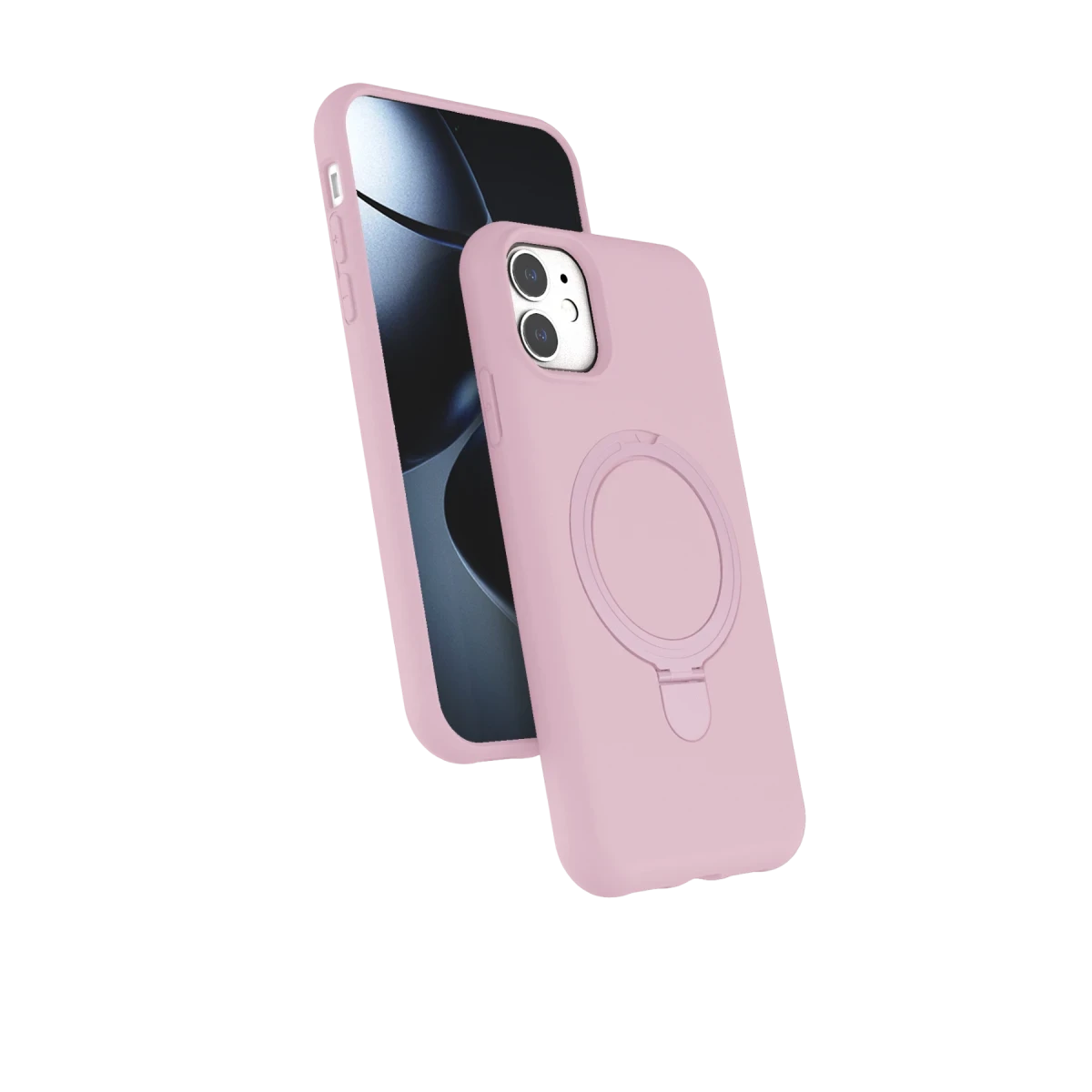 Apple iPhone 11 Regal Magsafe Standlı Kapak - Açık Pembe