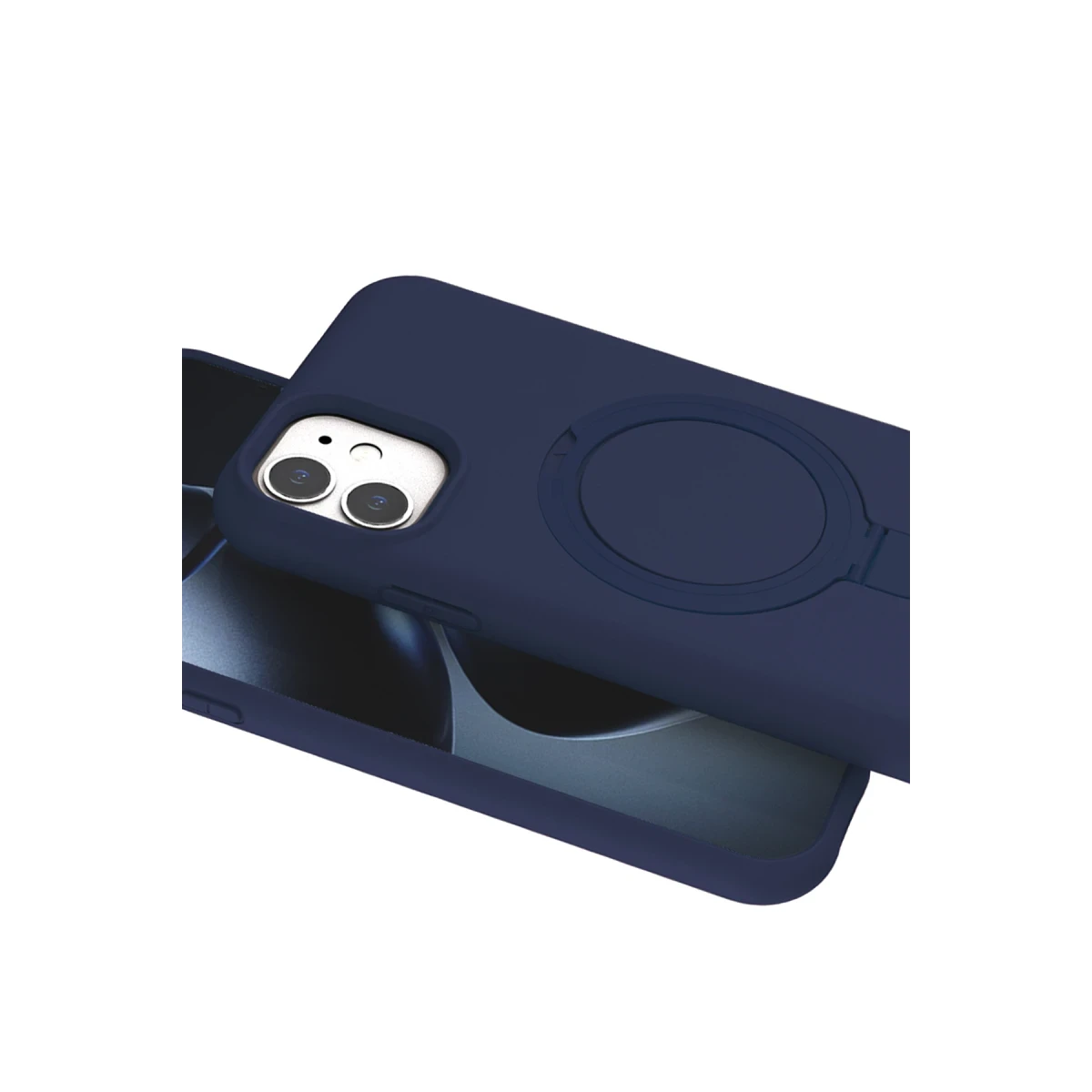 Apple iPhone 11 Regal Magsafe Standlı Kapak - Lacivert