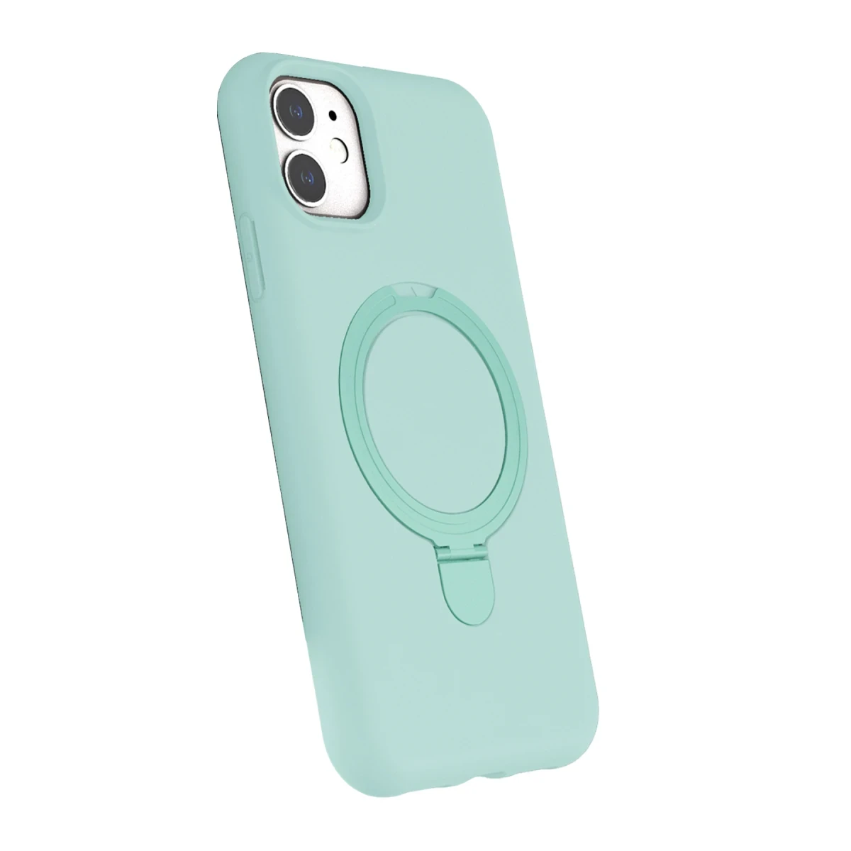 Apple iPhone 11 Regal Magsafe Standlı Kapak - Su Yeşili