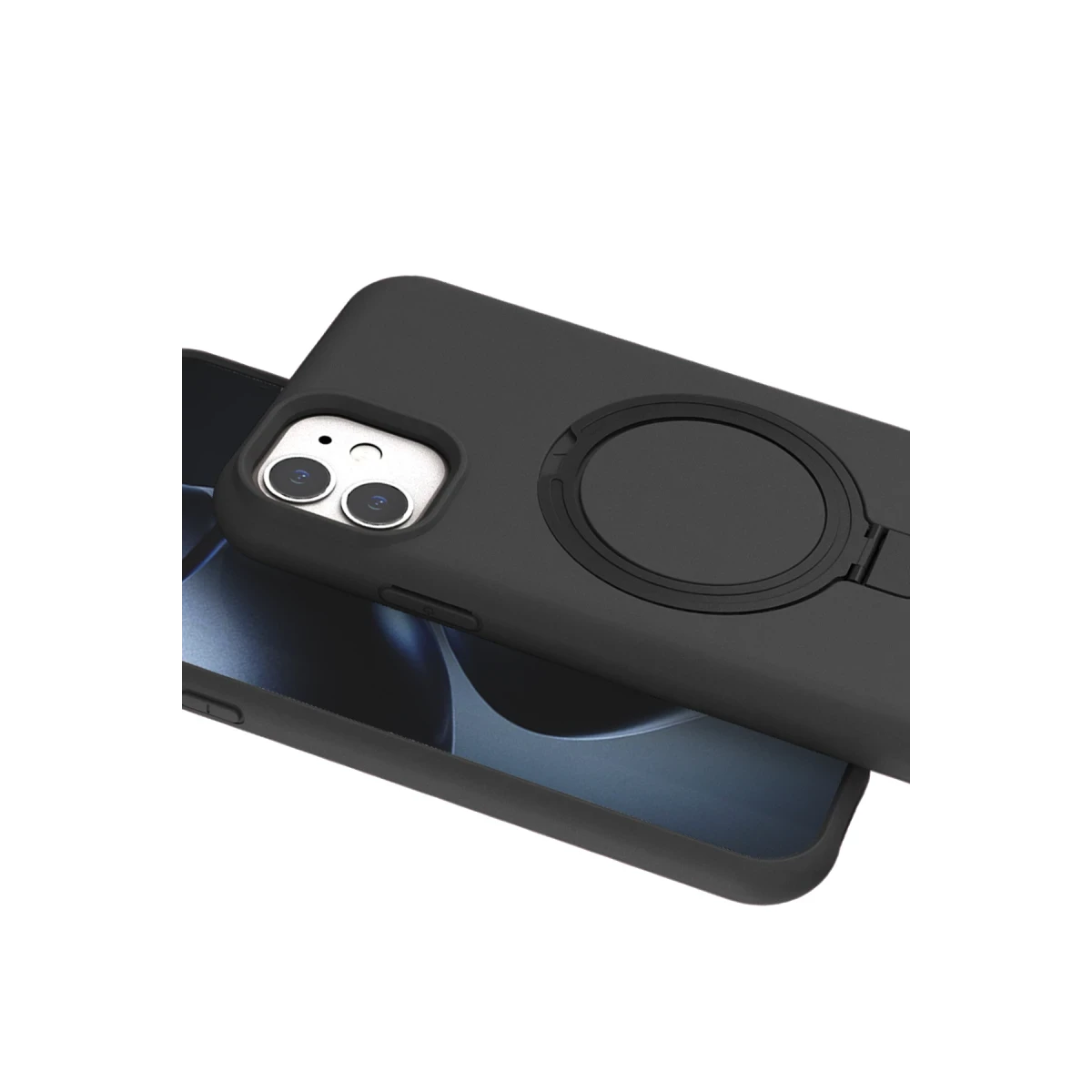 Apple iPhone 11 Regal Magsafe Standlı Kapak - Titan Gri